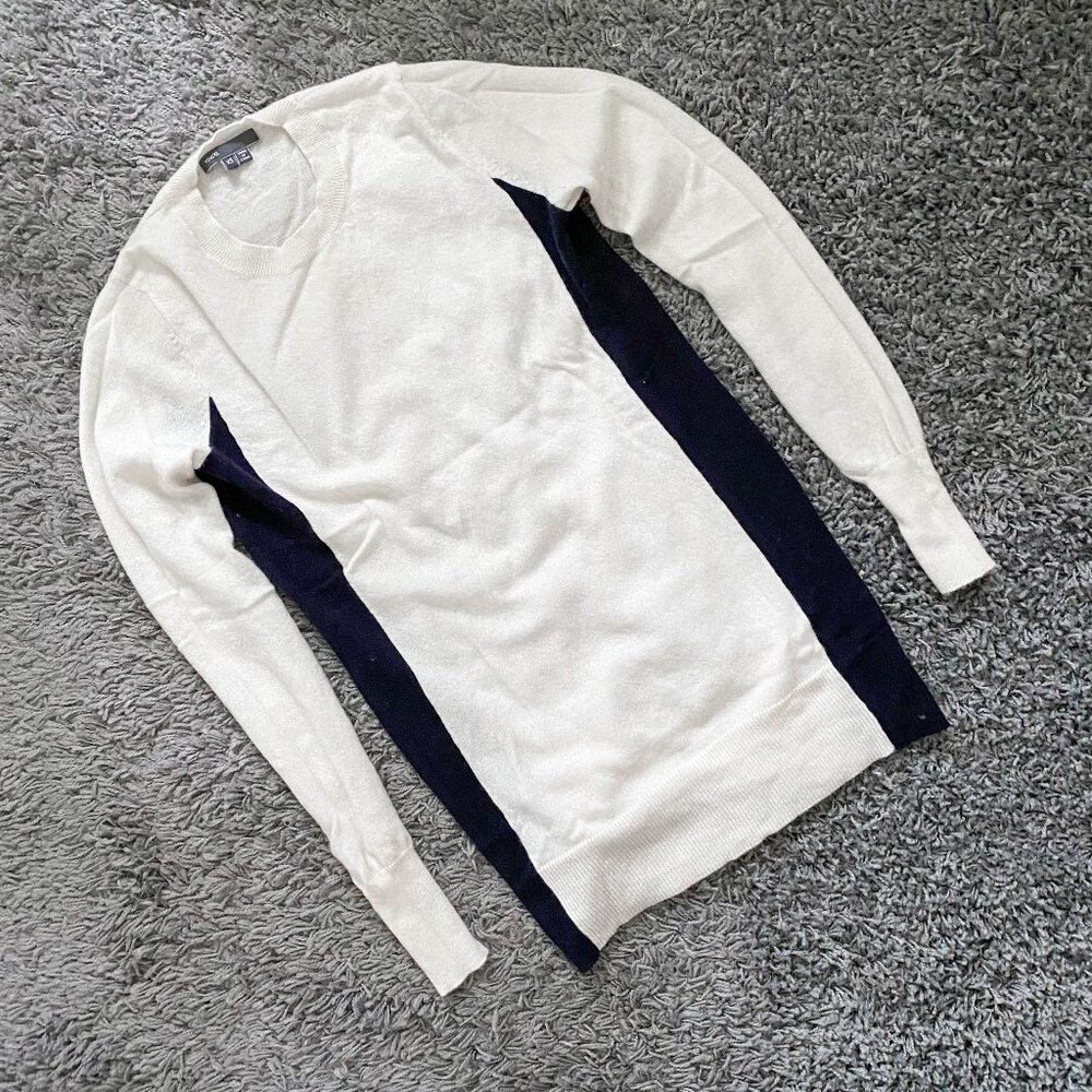 Vince Striped Sleeve Cashmere Sweater